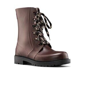 Cougar Women's Madrid Waterproof Rain Boots Vegan Lace-Up Oxblood/Burgundy SZ 9